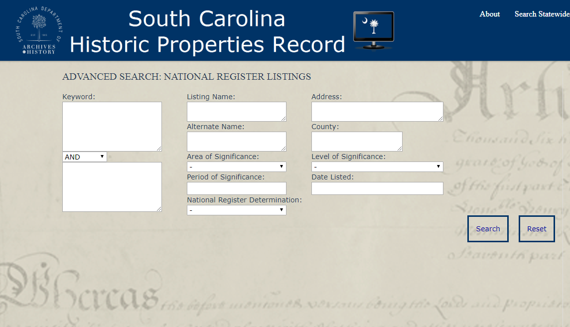 SCHPR SNational Register Search